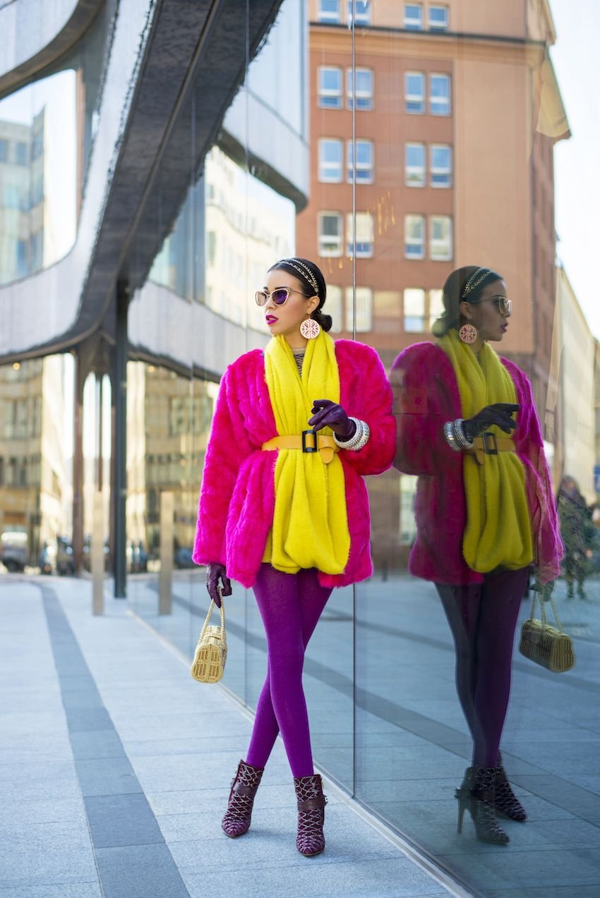 Яркие колготки