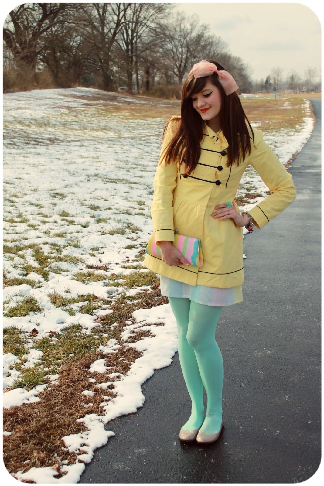 Осенние цветные колготки