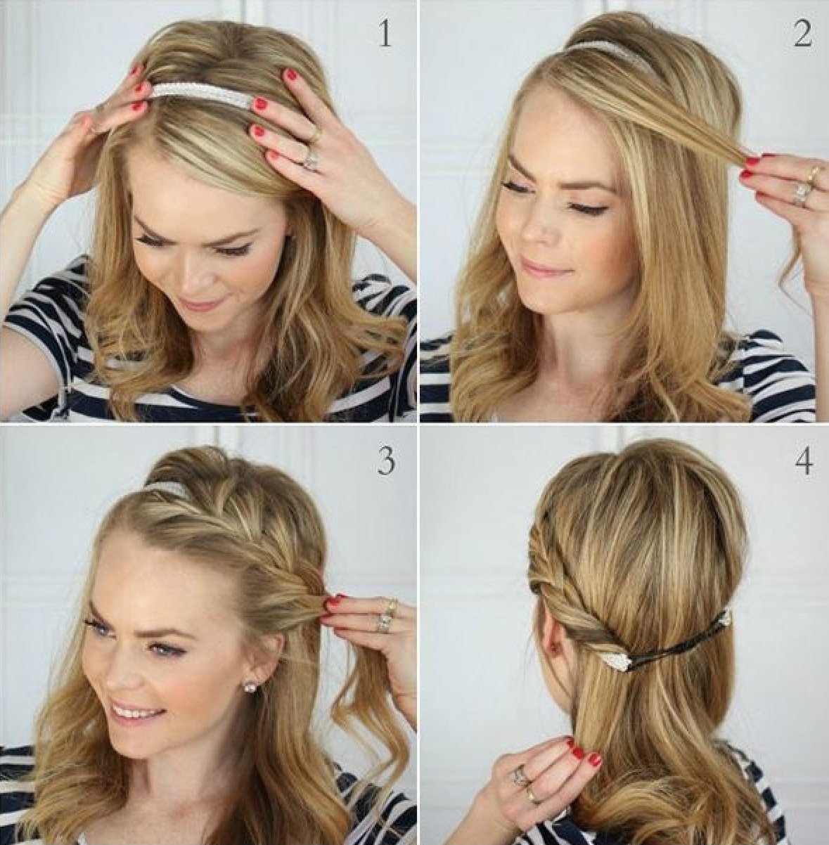 Повседневные прически на средние волосы