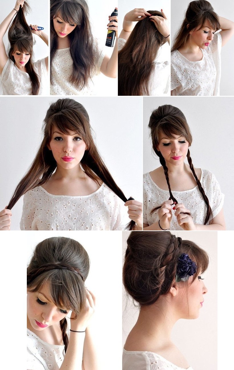 Быстрые прически на длинные волосы