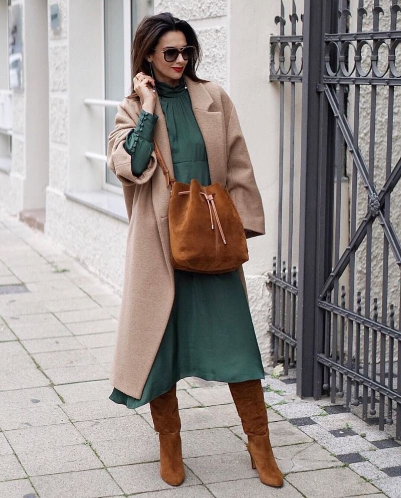 Зеленый сюртук стрит стайл