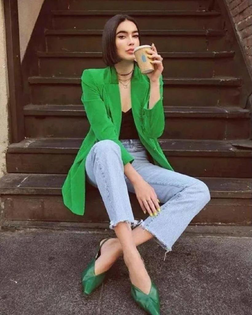 Осенние образы с зелёным цветом