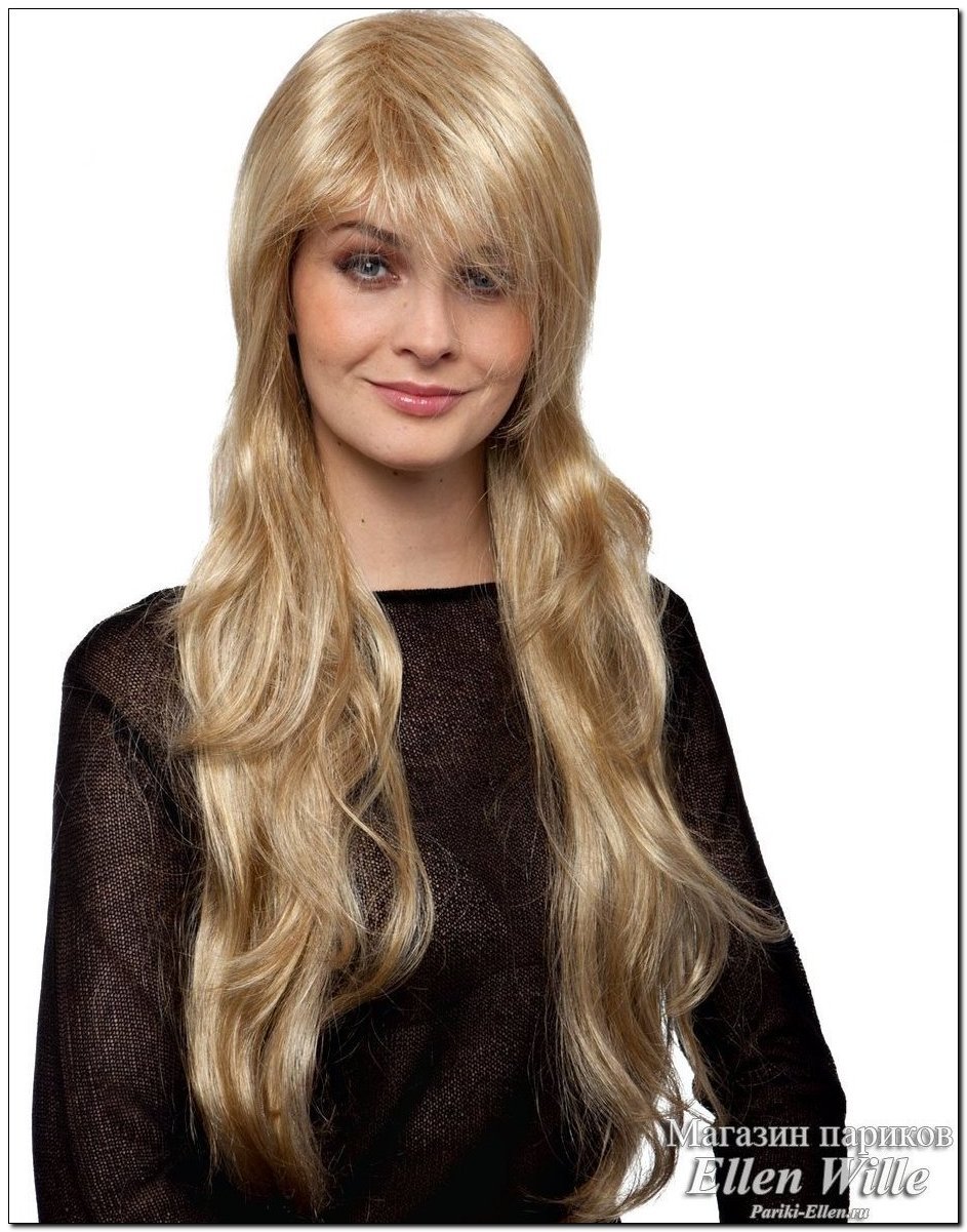 Парик из натуральных волос жемчужный блонд