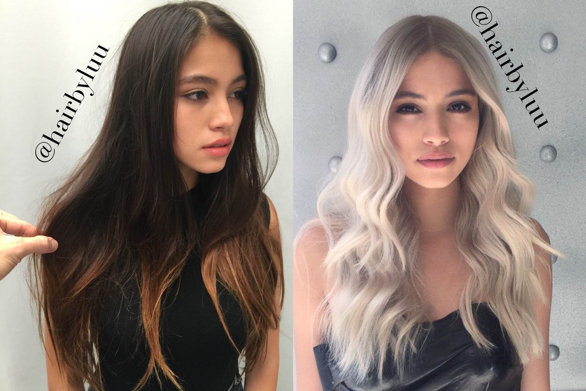 Из темного в блонд