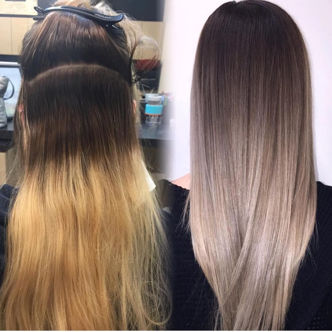 Высвеление темных волос