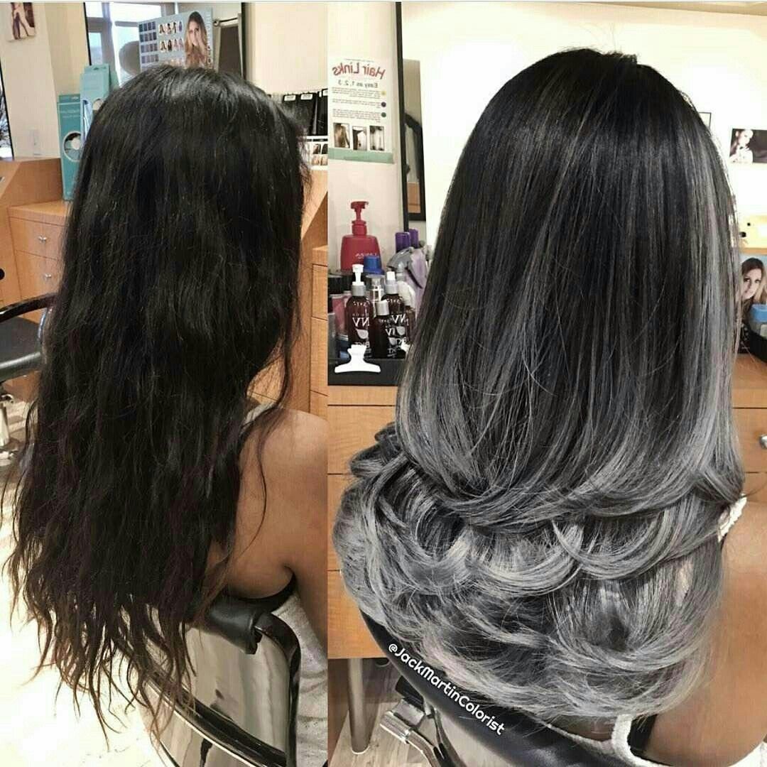 Каскад на черные волосы