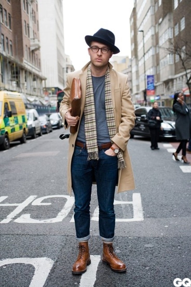 Мужская шляпа трилби стрит стайл