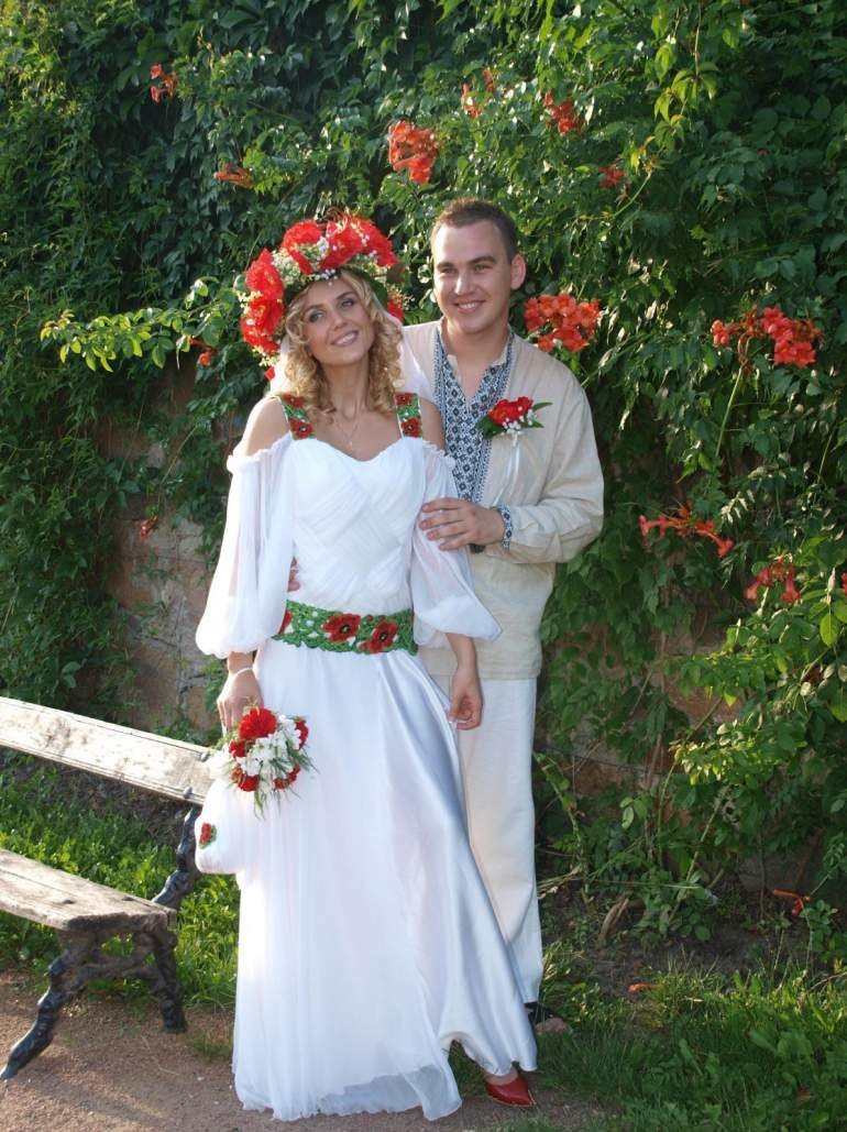 Свадебное платье в Славянском стиле