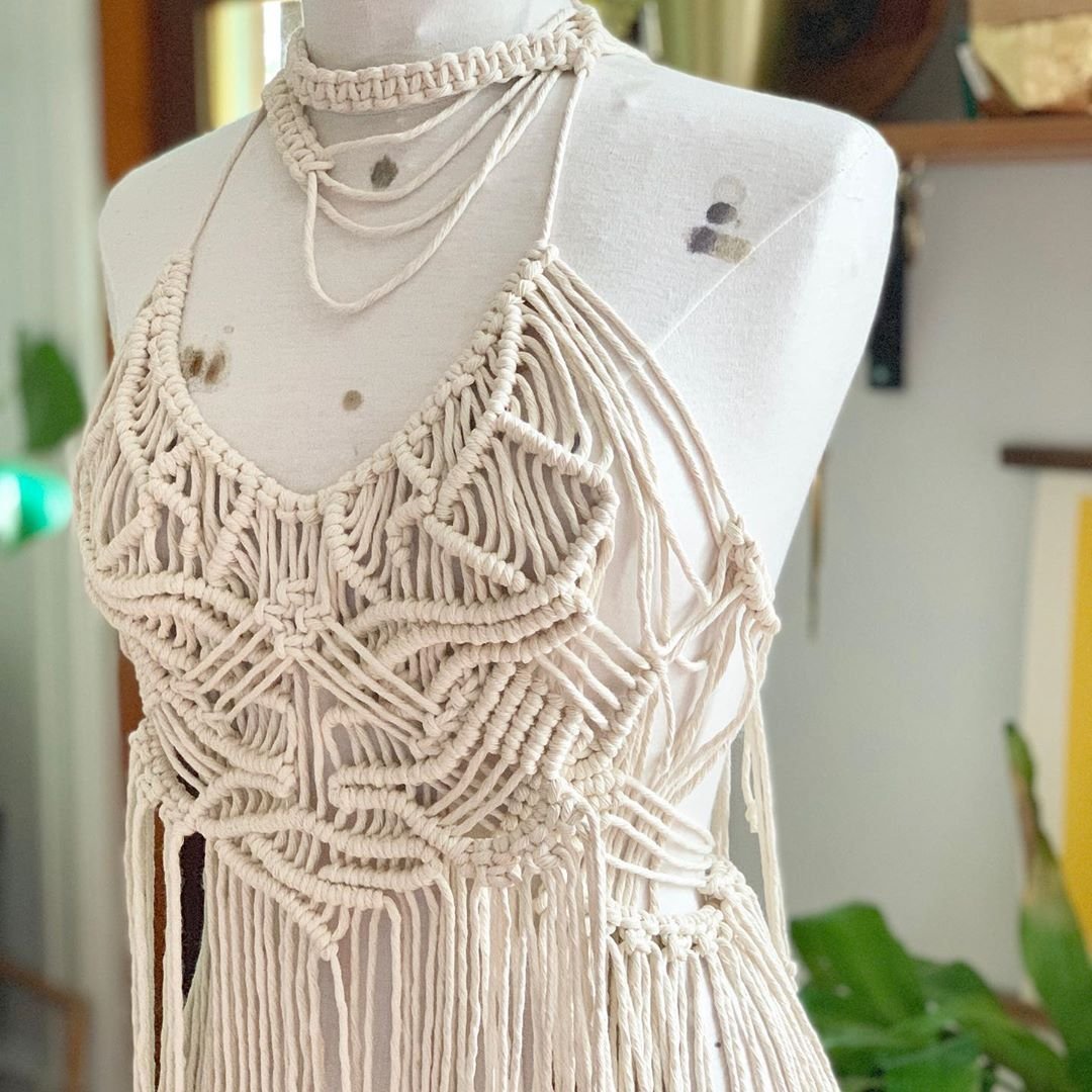 Платье макраме