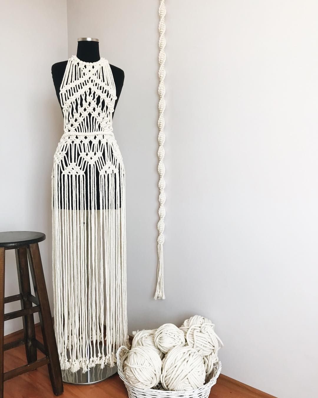 Платье макраме