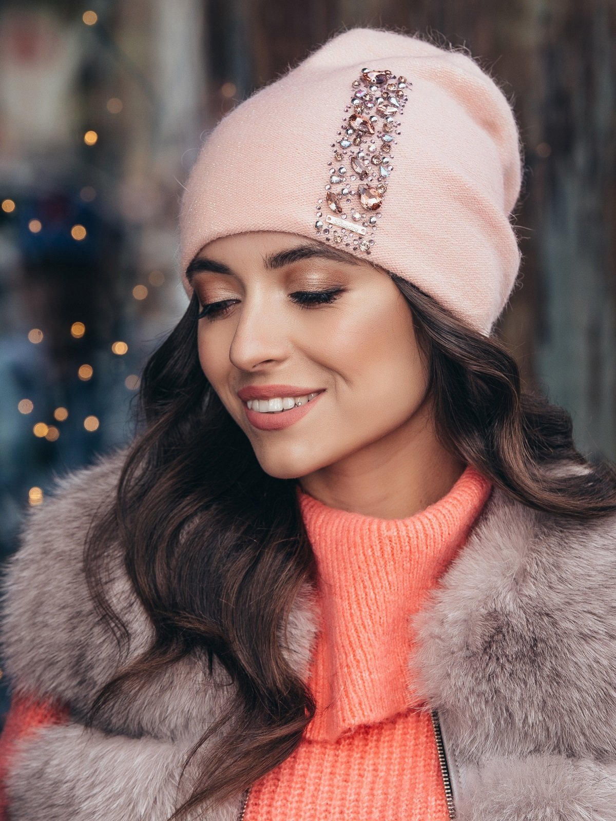 Шапка ушанка ангорка