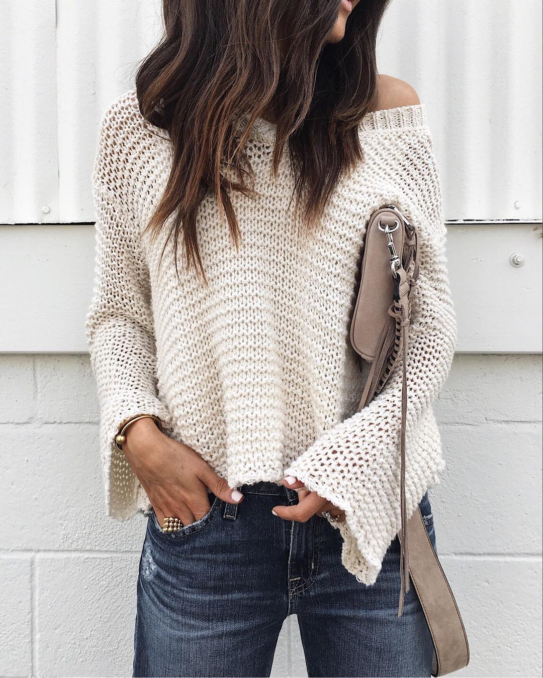 Стильные свитера крупной вязки