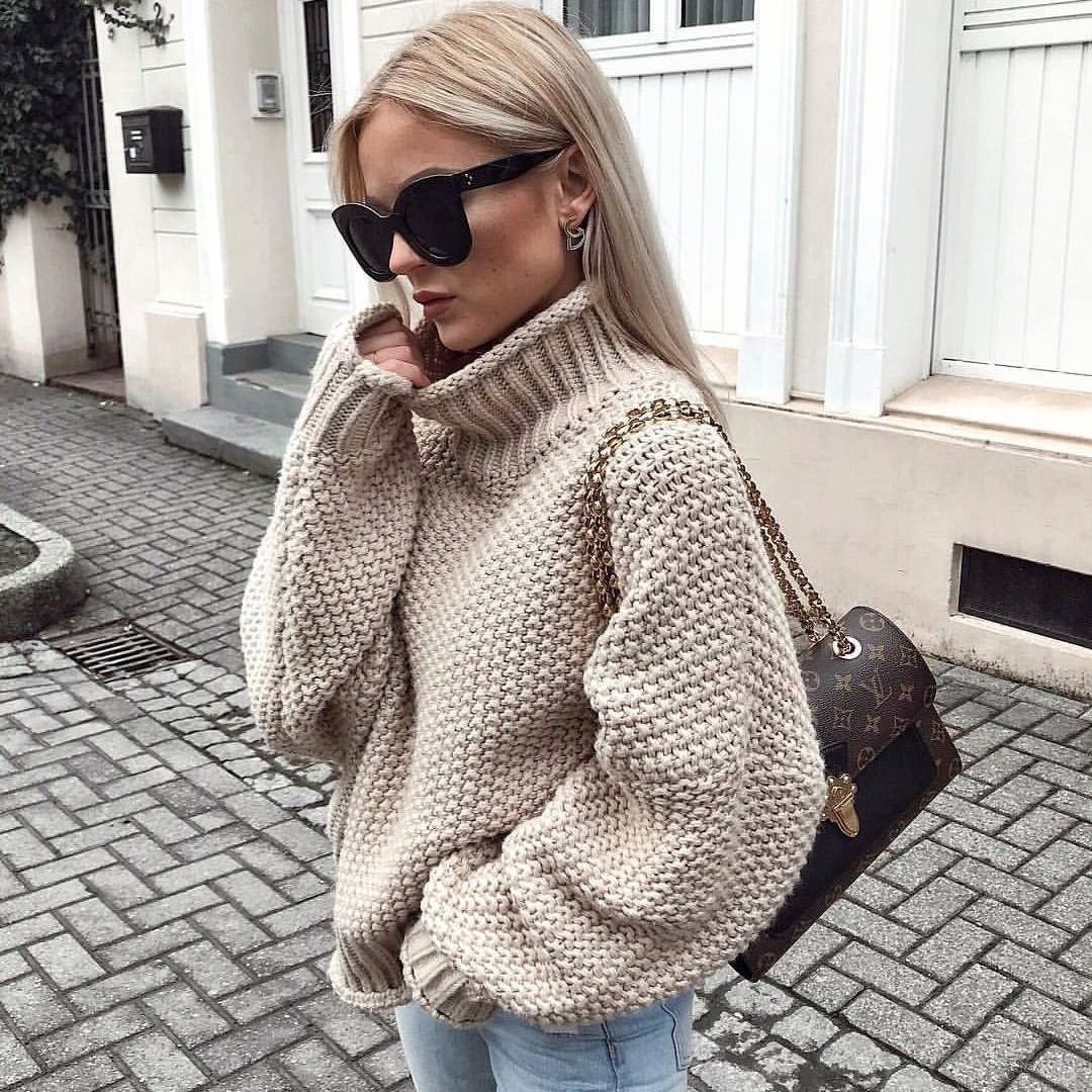 Вязаная туника оверсайз