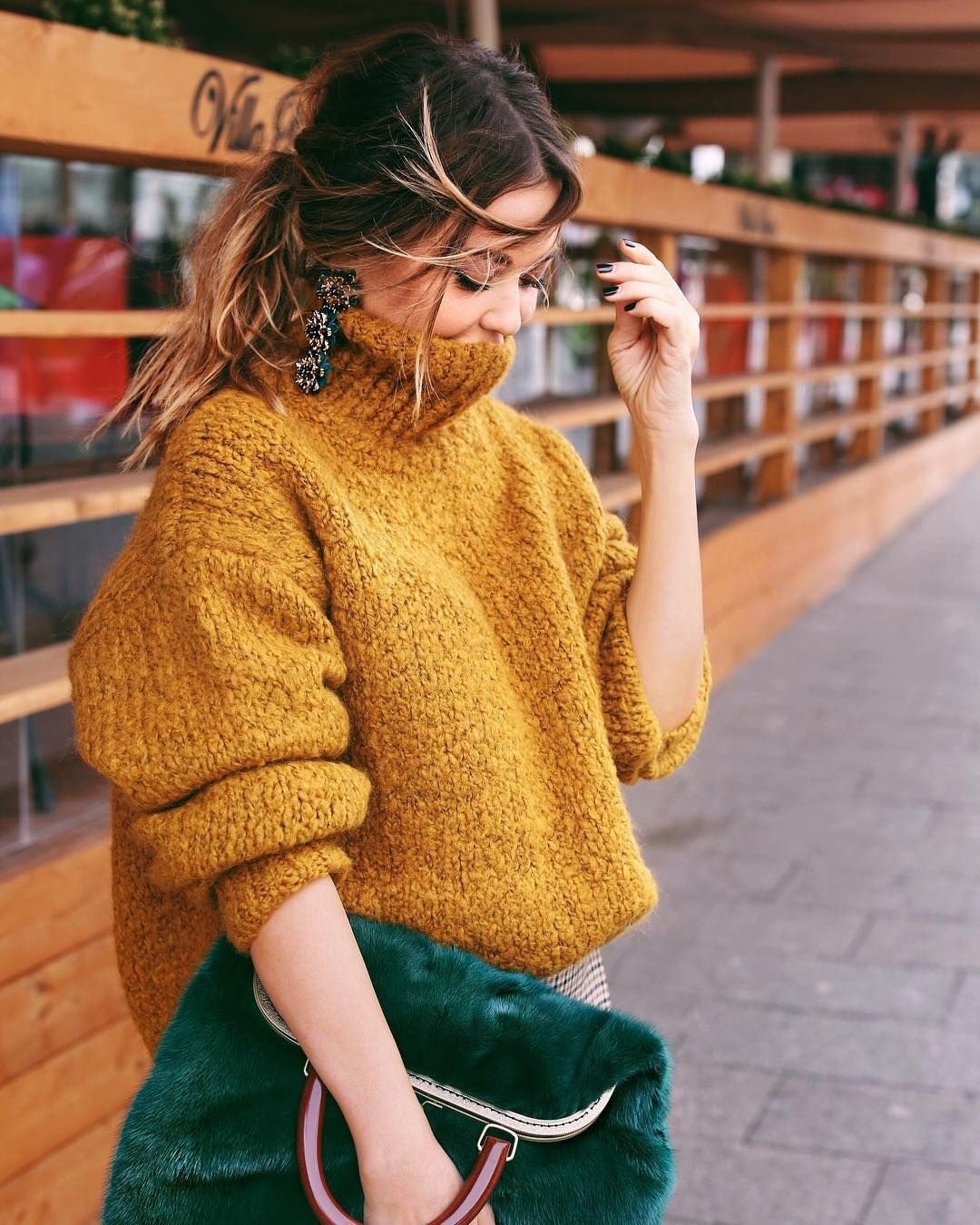 Стильные свитера крупной вязки