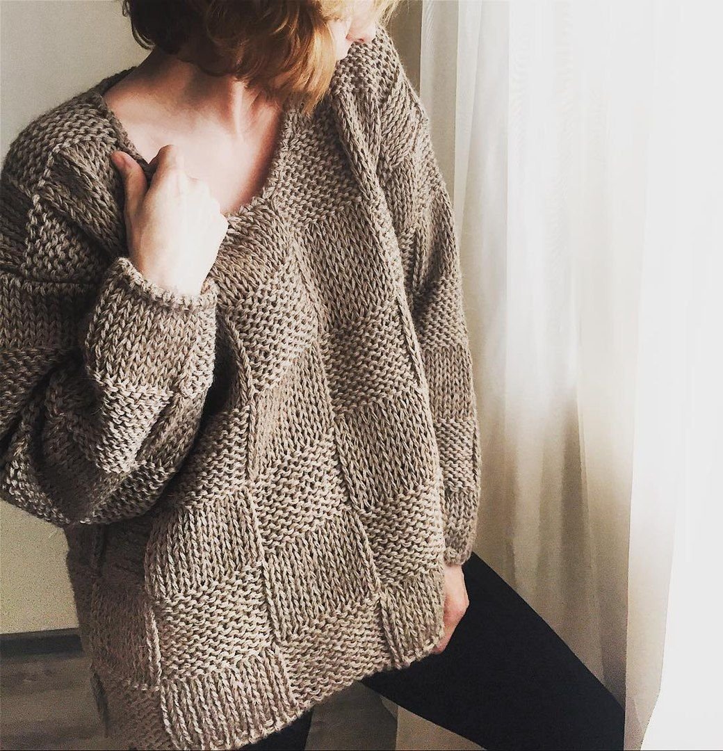 Свитер оверсайз крючком