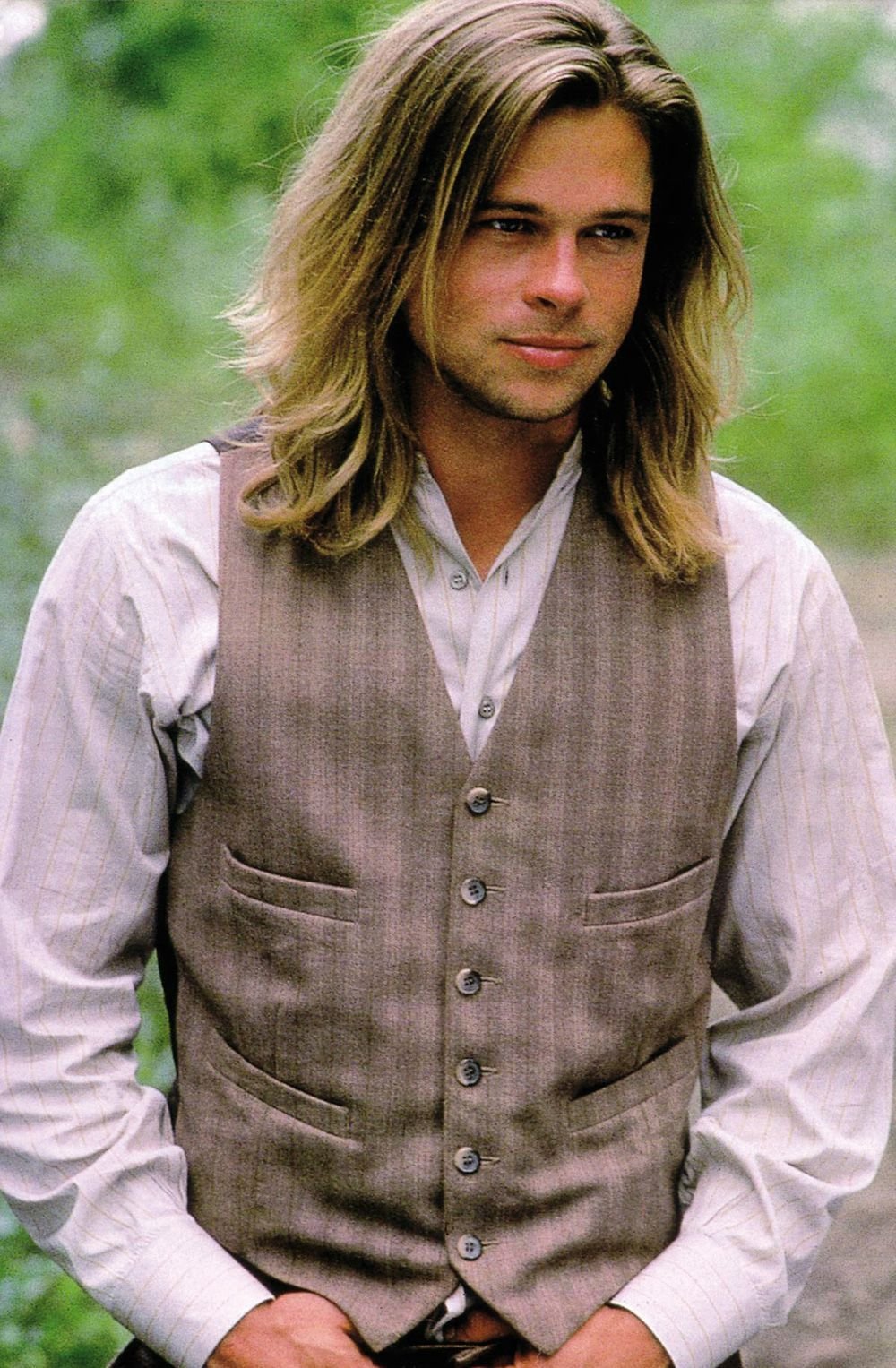 Брэд Питт с длинными волосами