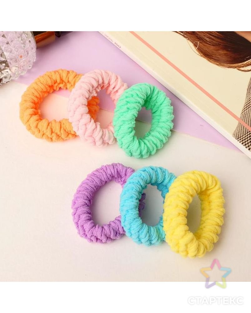 Резинка для волос "спорт" (набор 6 шт)