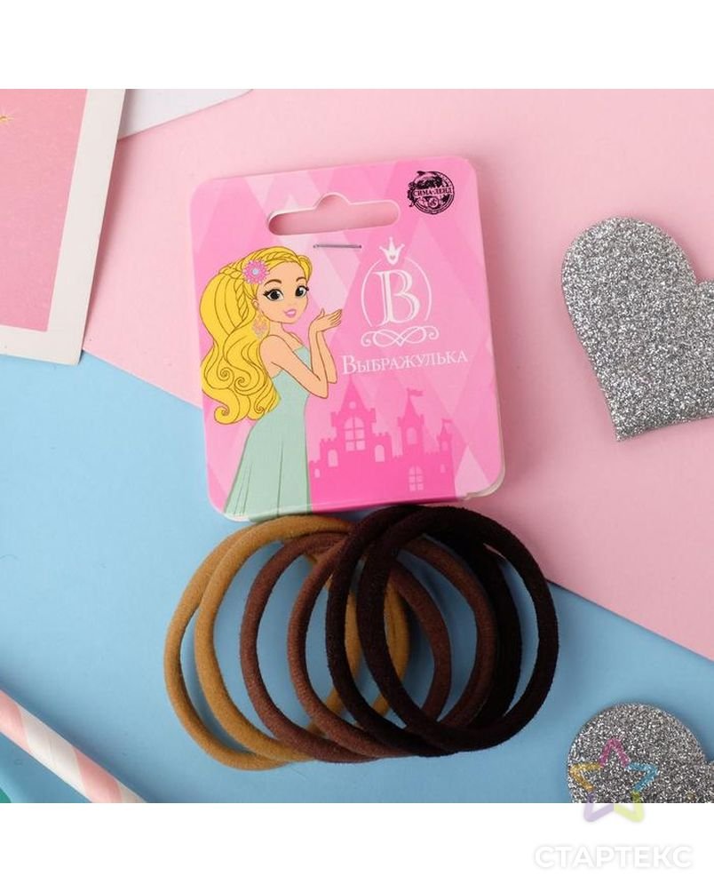 Резинка для волос "спорт" (набор 6 шт) звезда 2315742