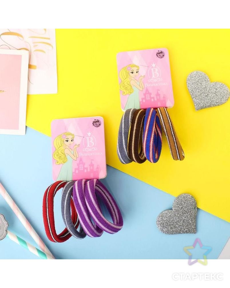 Резинка для волос спорт, (4шт), 4349353