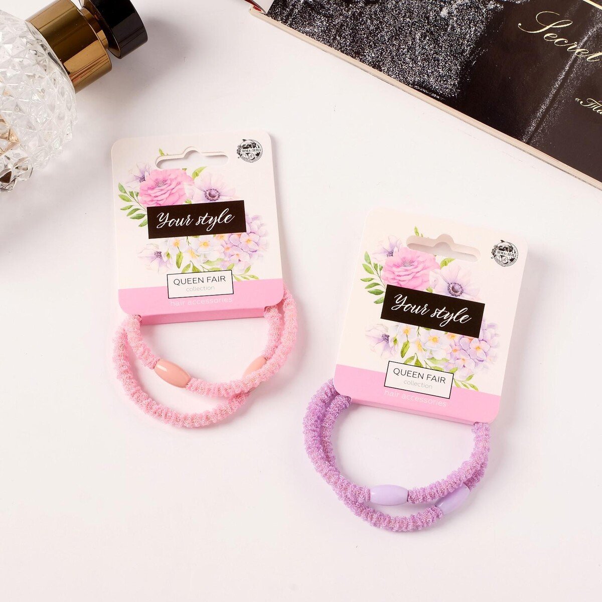 Резинка для волос "спорт" (набор 3 шт.) 5,5 См, серый 4623401