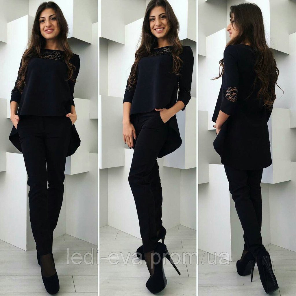 Комбинезон палаццо черный