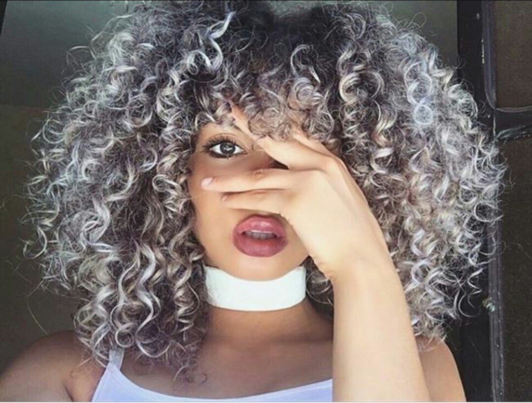 Афро кудри мелированные