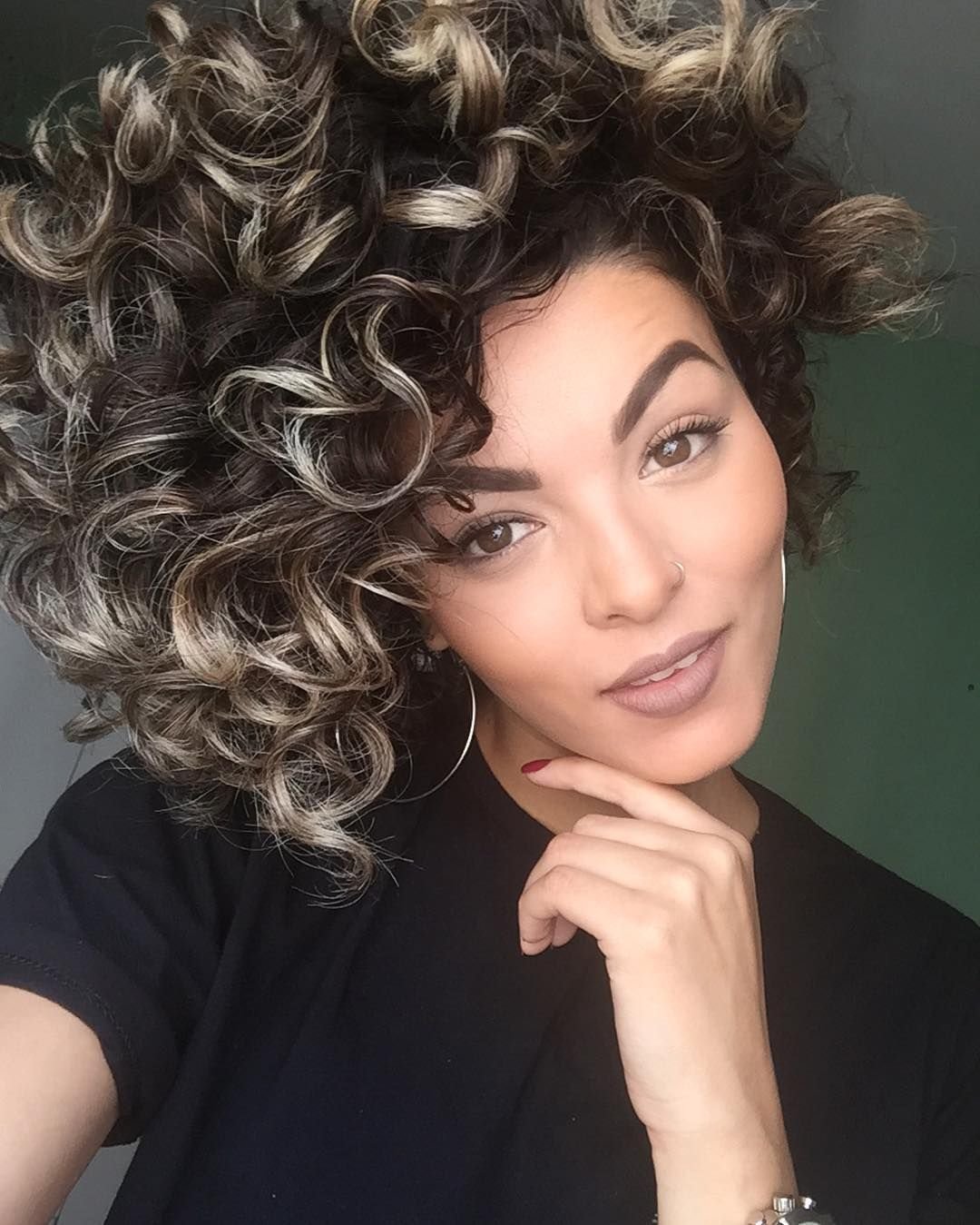 Балаяж на кудрявые волосы