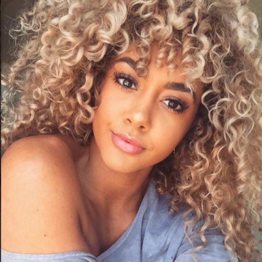 Балаяж на темные вьющиеся волосы