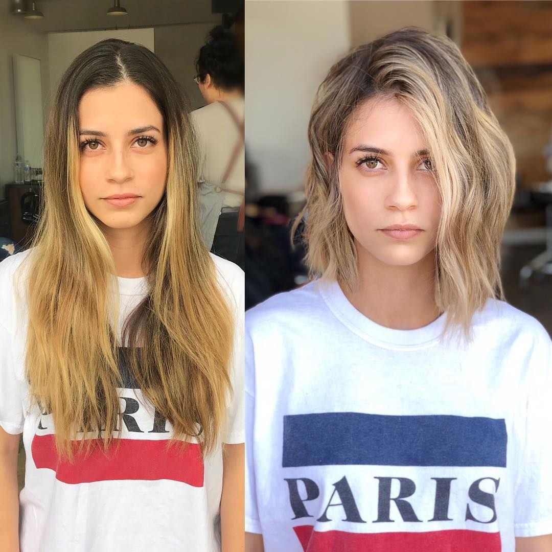 Стрижки до и после