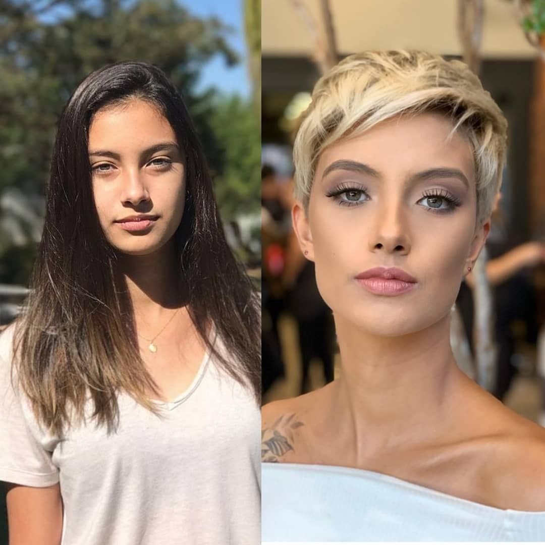 Стрижки до и после