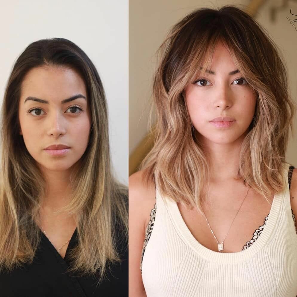 Стрижка до и после женская