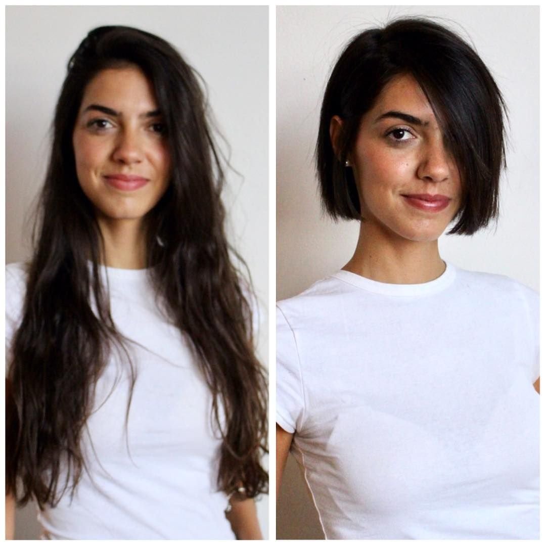 Стрижки до и после