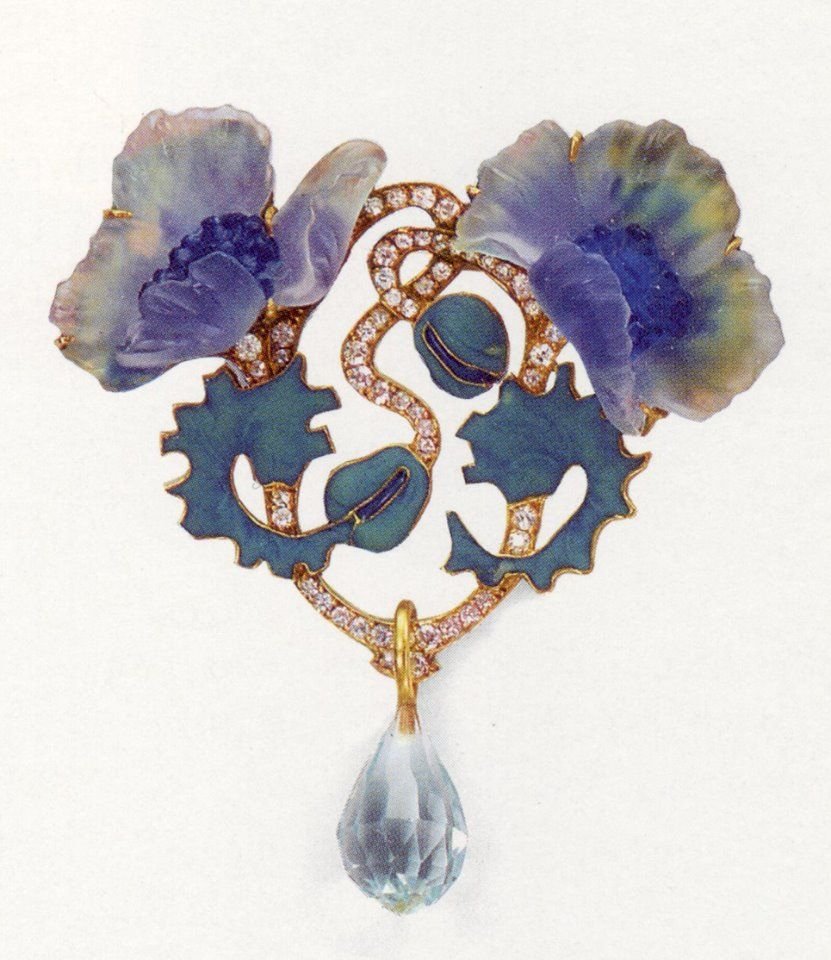 Ювелирная брошь Ландыши Рене Лалик