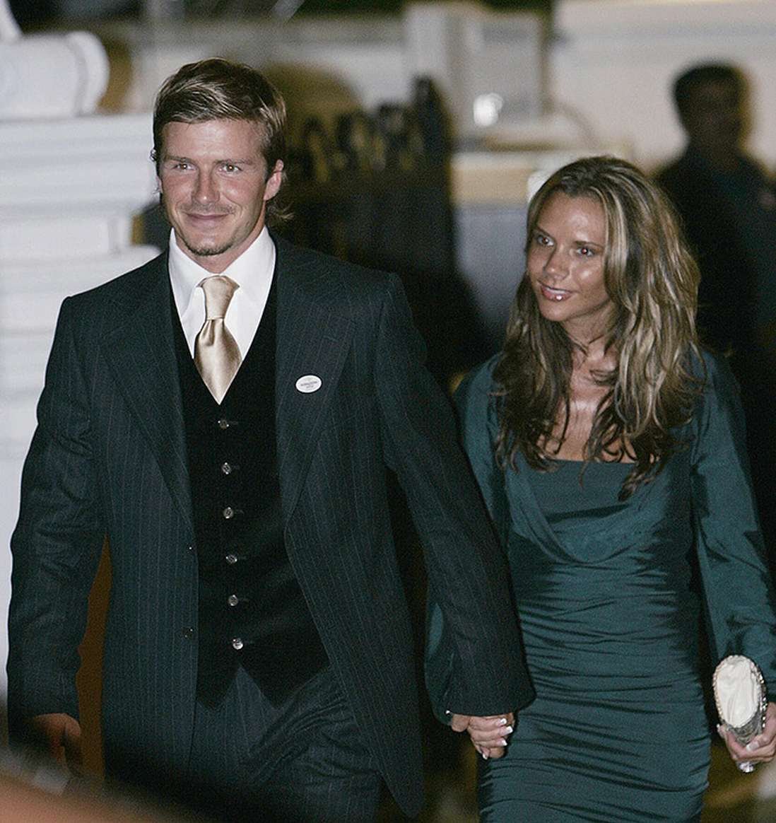 David Beckham and his wife