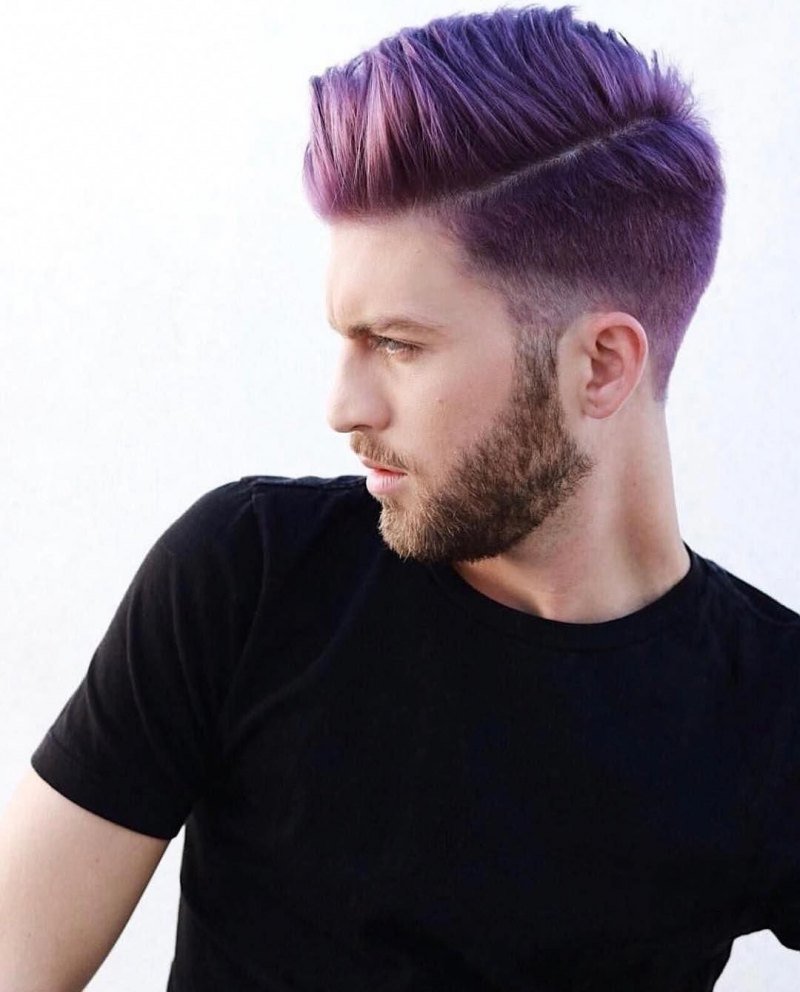 Причёски с фиолетовыми волосами мужские
