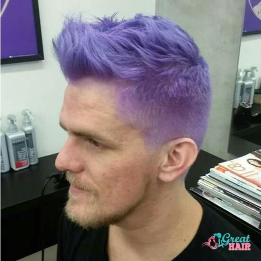 Фиолетовый цвет волос мужской