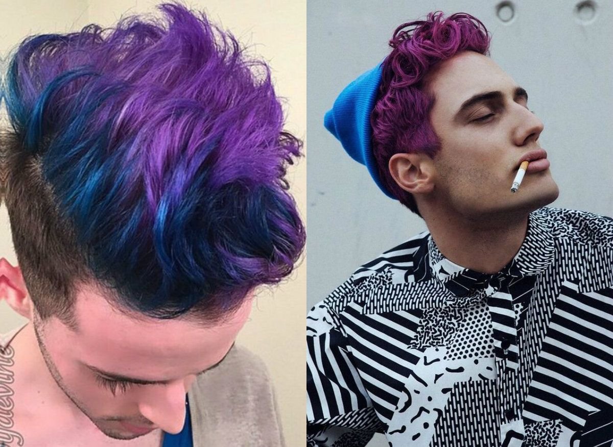 Фиолетовые волосы мужские