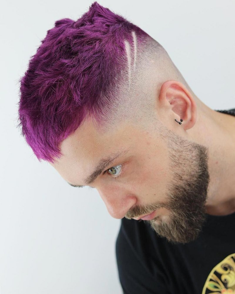 Фиолетовые волосы мужские