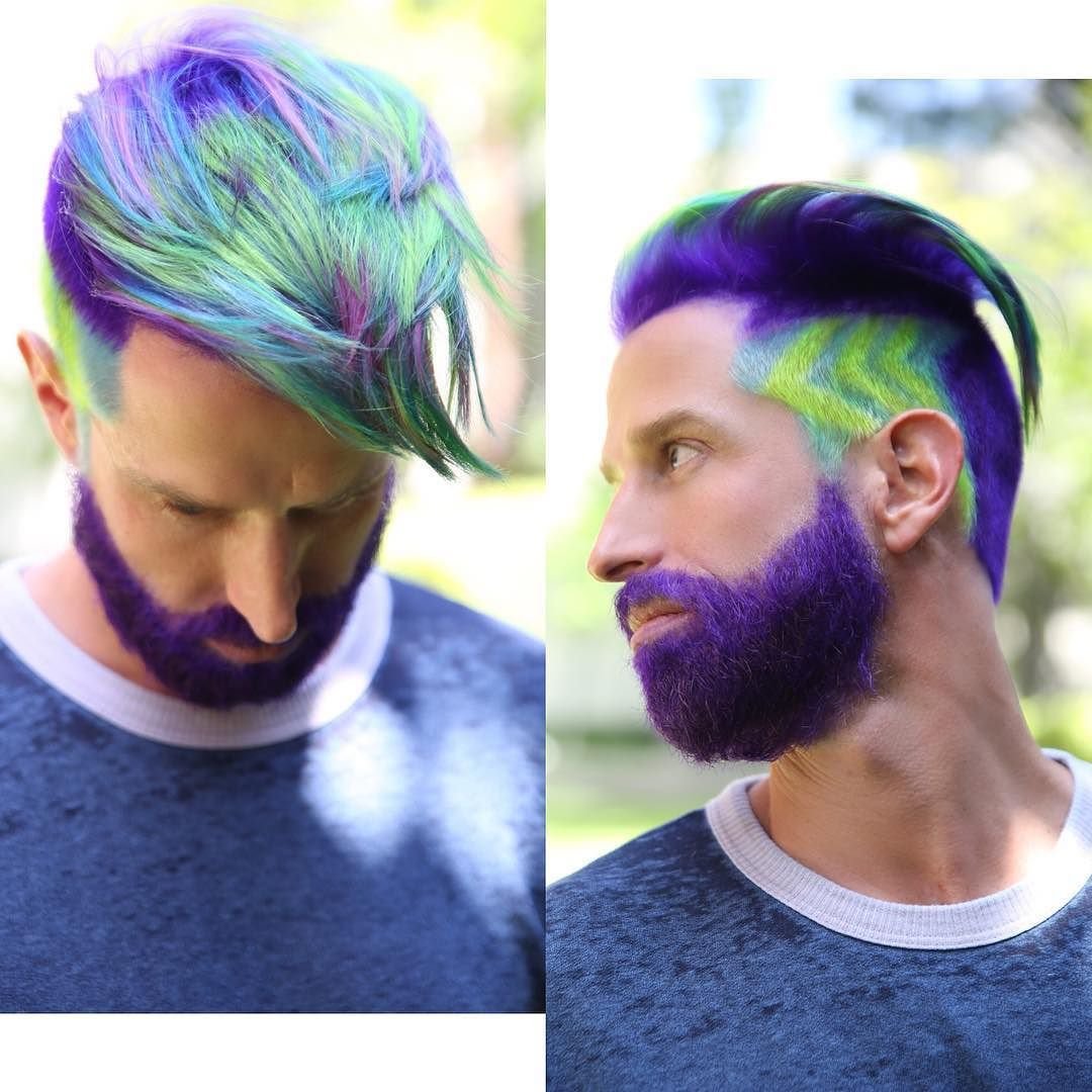 Мужское цветное окрашивание