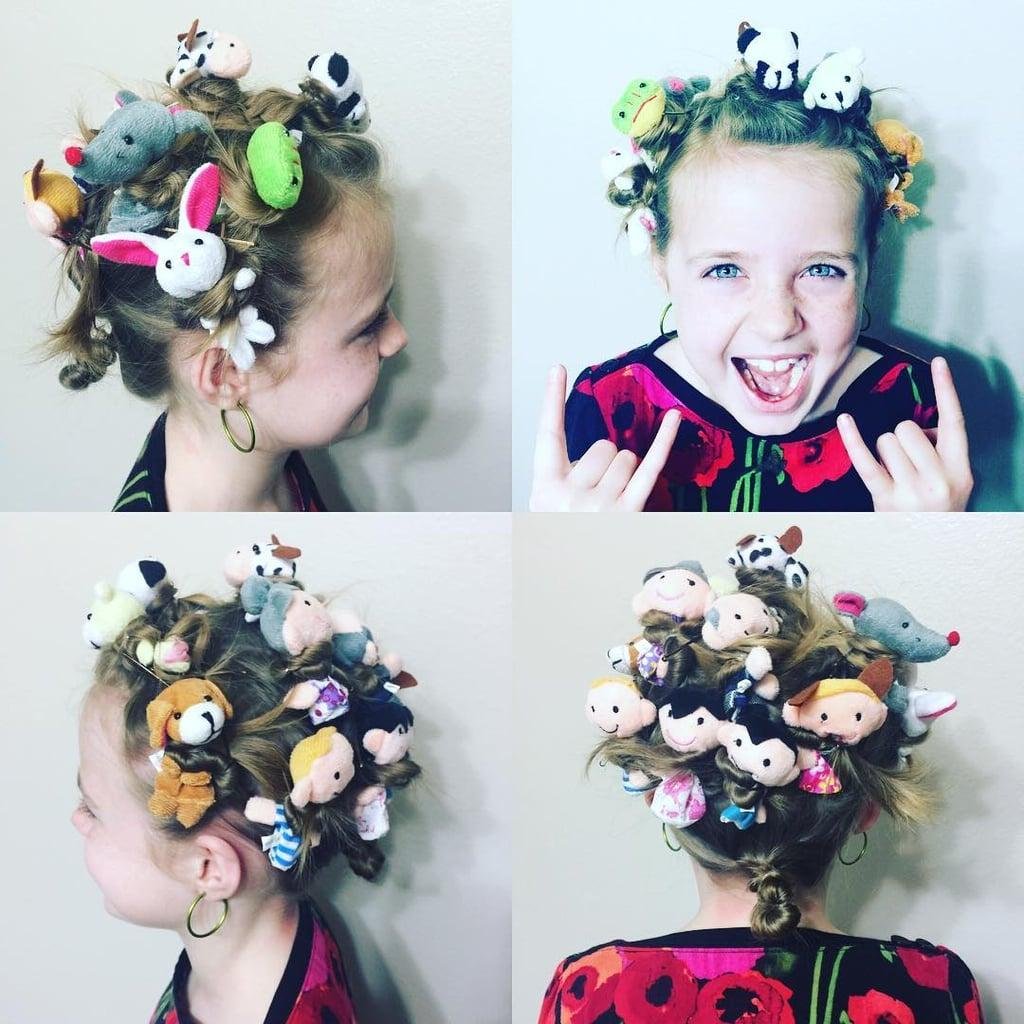 Фотосессия с необычной прической ребенок