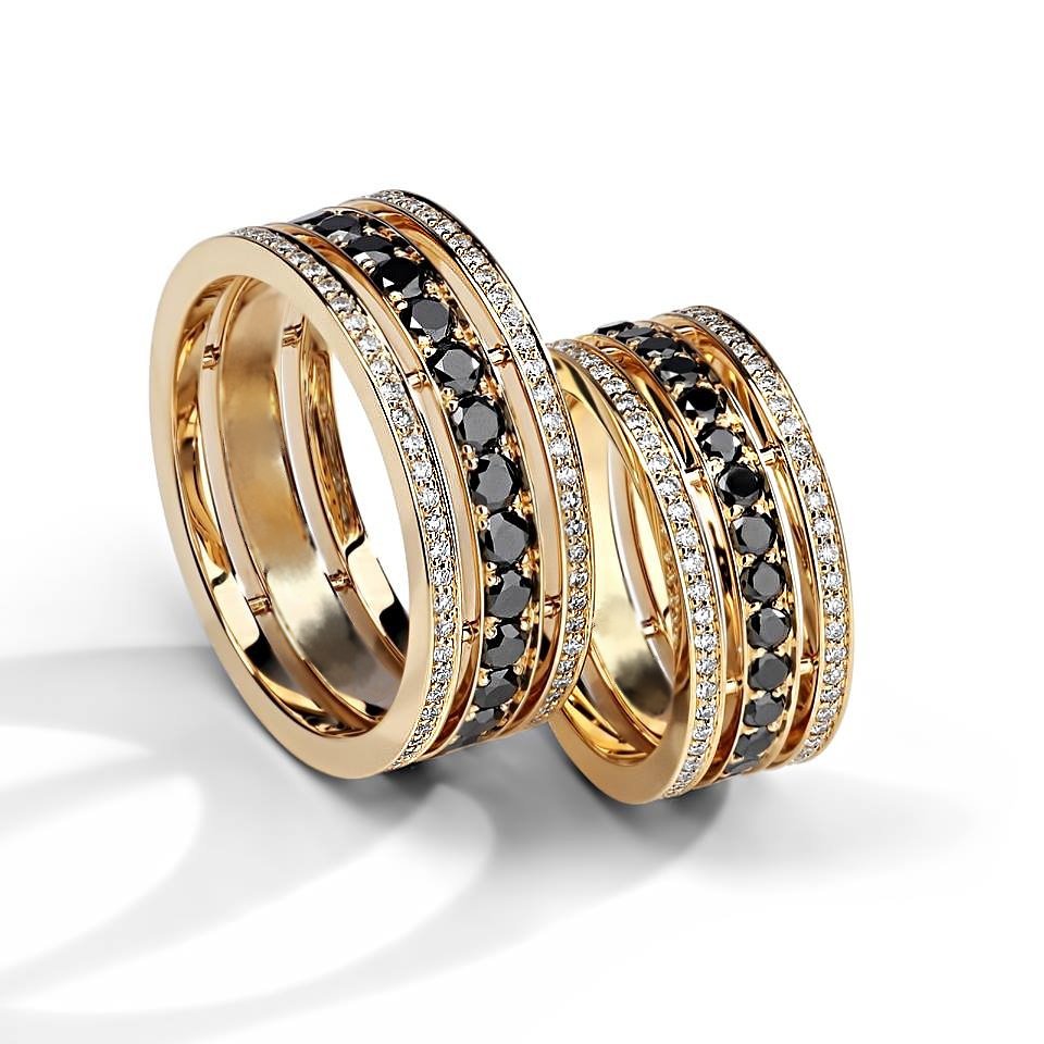 Обручальные кольца парные булгари