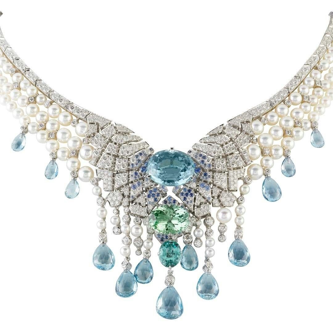 Аквамарин колье van Cleef Arpels