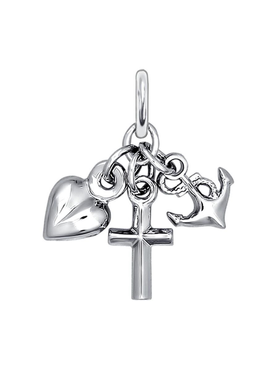 Серебряный кулон Вера Надежда любовь