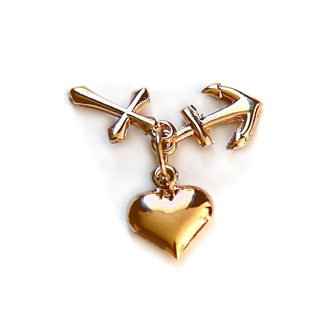 Золотой кулончик Вера Надежда любовь