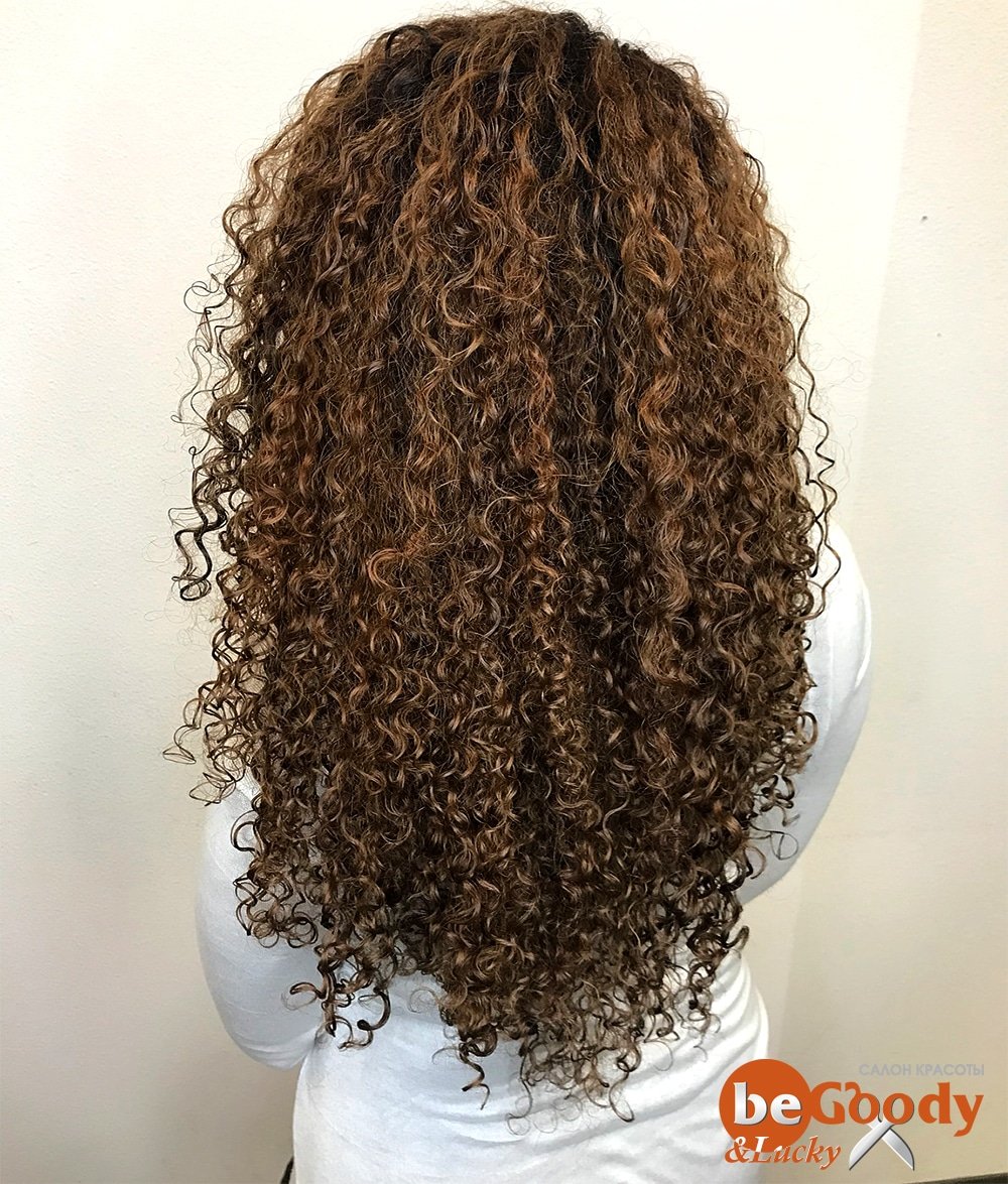 Химическая завивка волос до и после