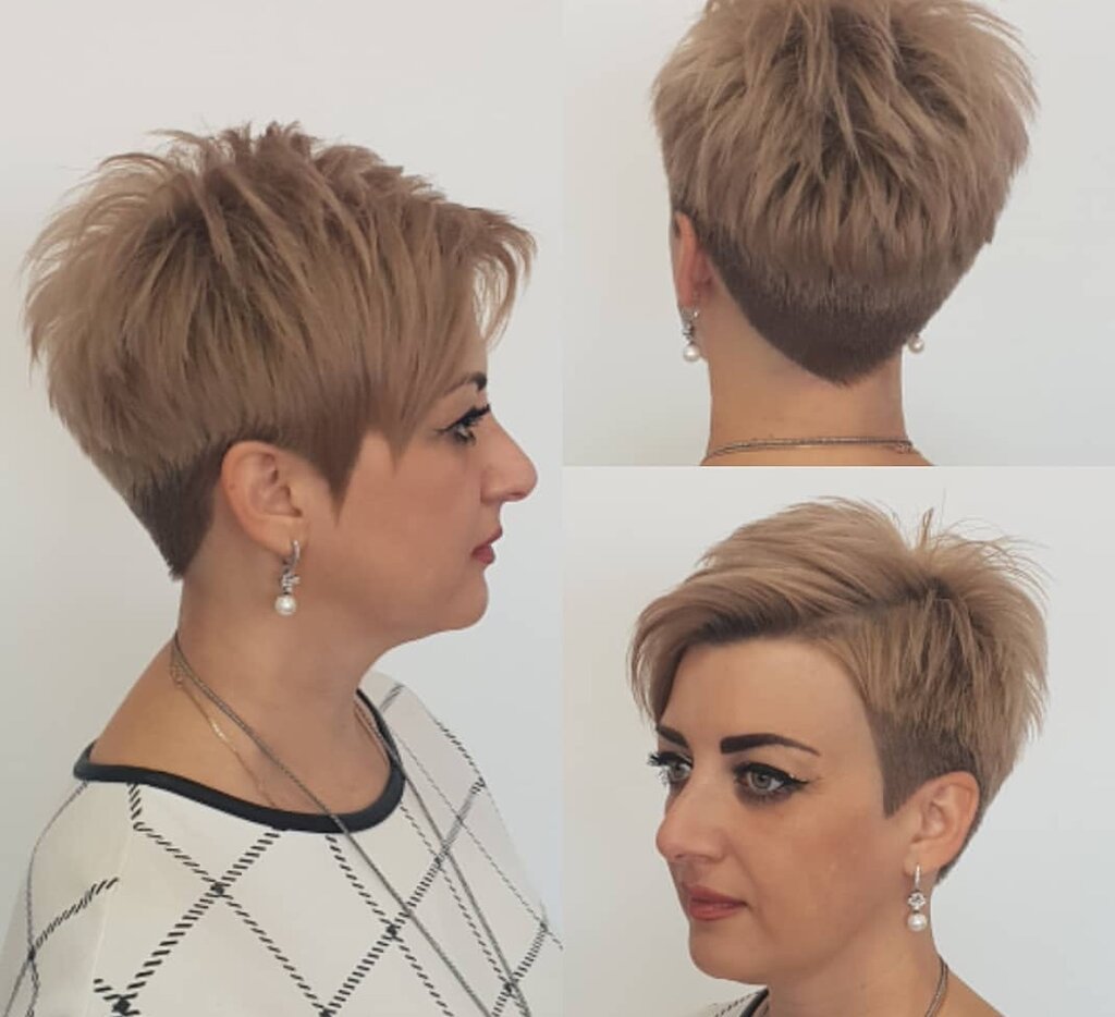 Короткие стрижки с трех сторон