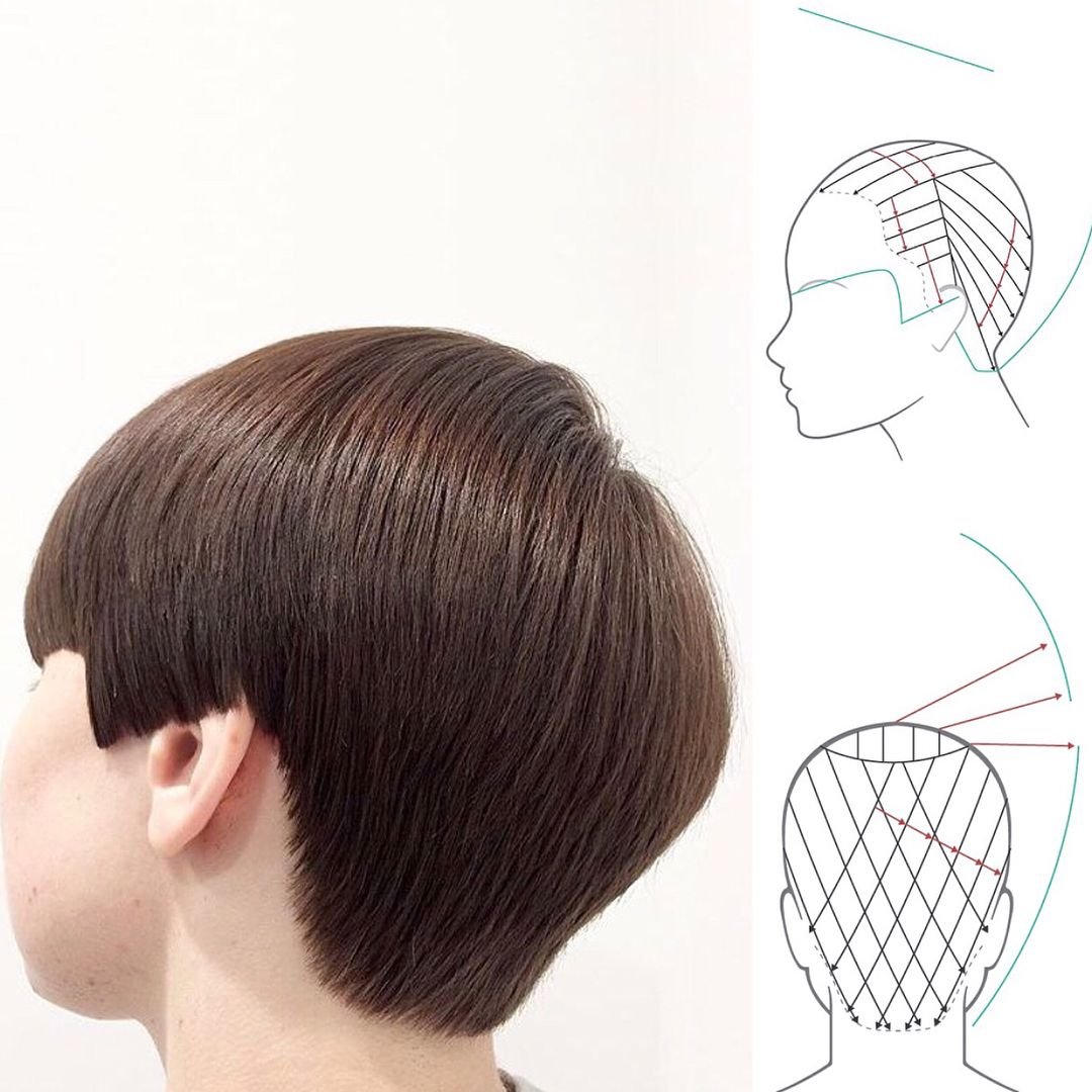 Технология стрижки каре на ножке