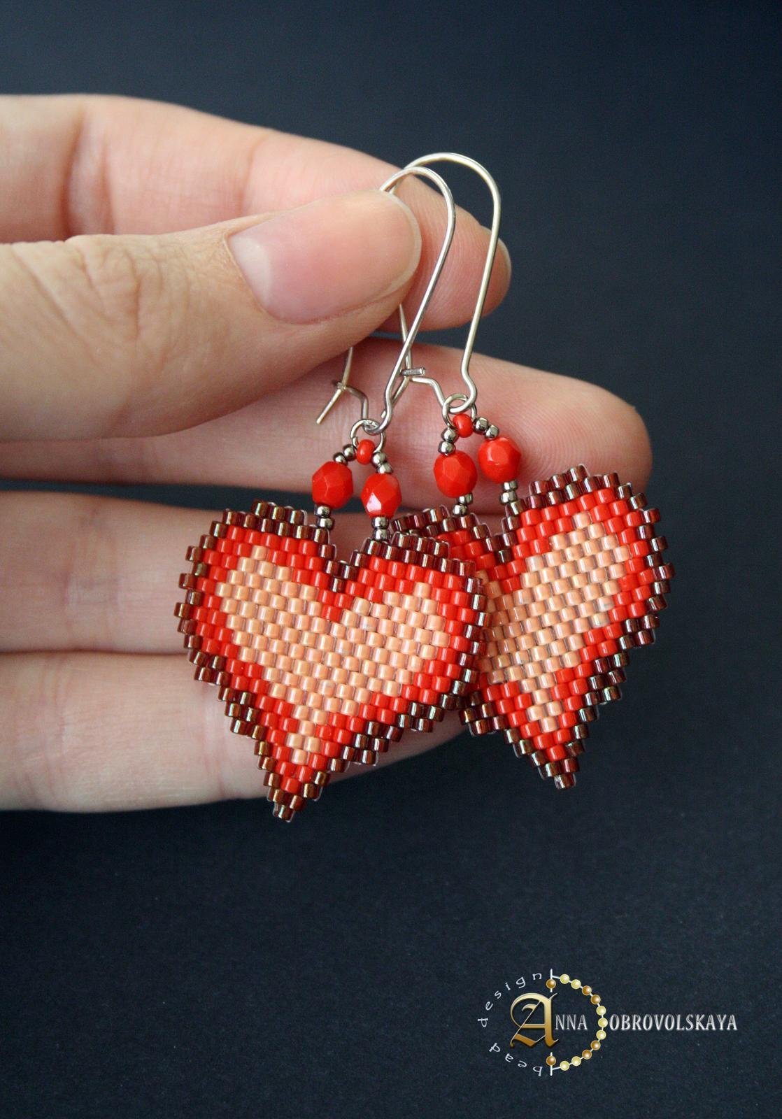 Серёжки из бисера