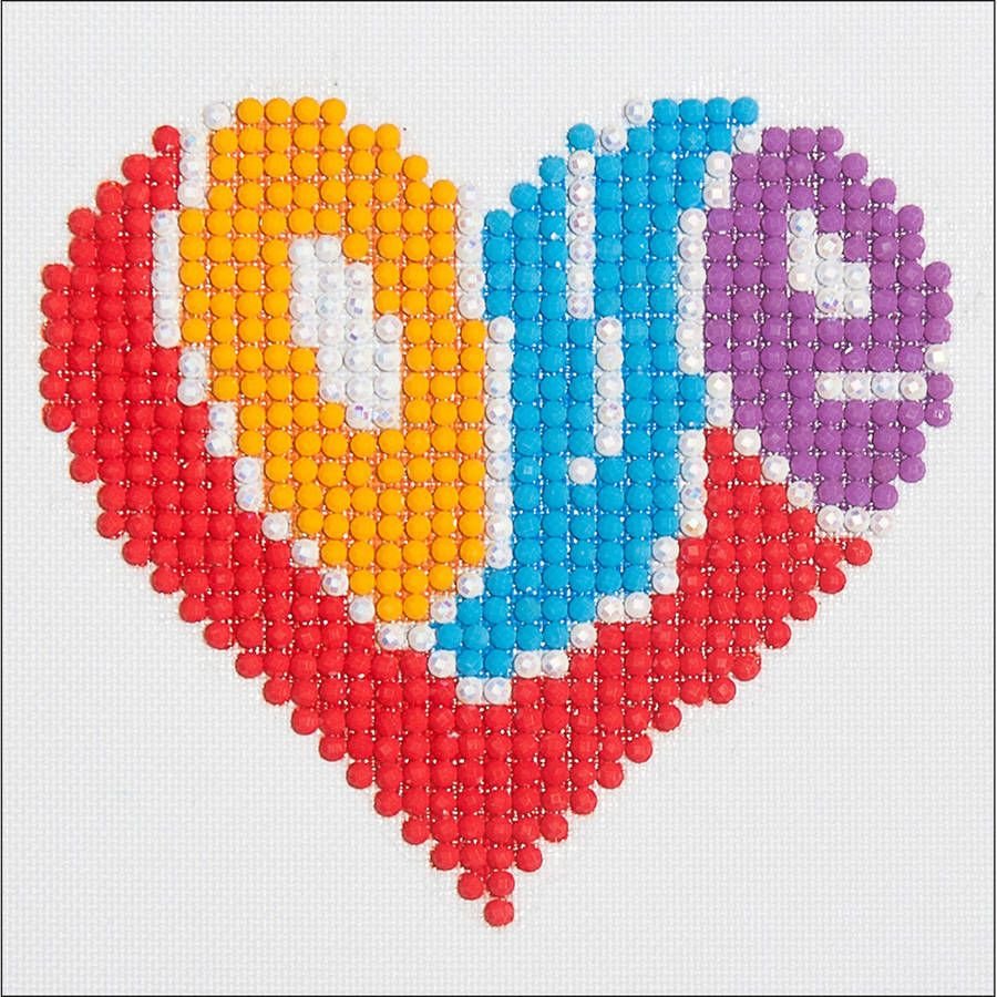 Мозаичное плетение бисером сердце