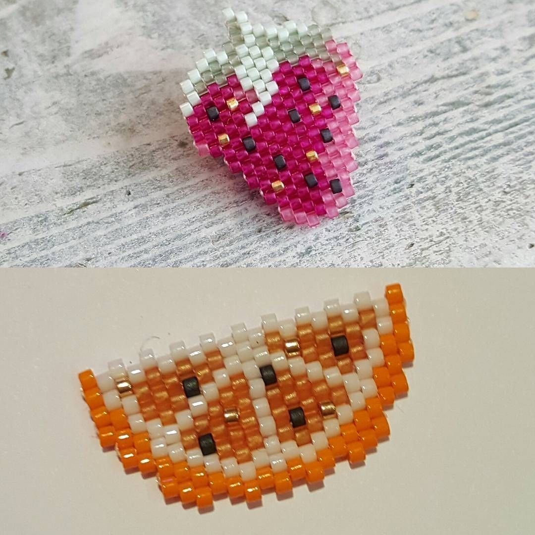 Браслеты из бисера кирпичным стежком